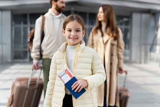 Children at airport air canada